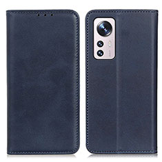 Custodia Portafoglio In Pelle Cover con Supporto A02D per Xiaomi Mi 12X 5G Blu