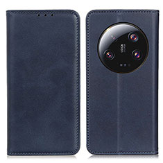 Custodia Portafoglio In Pelle Cover con Supporto A02D per Xiaomi Mi 13 Ultra 5G Blu