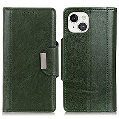 Custodia Portafoglio In Pelle Cover con Supporto A03 per Apple iPhone 13 Verde