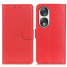 Custodia Portafoglio In Pelle Cover con Supporto A03D per Huawei Honor 90 5G Rosso