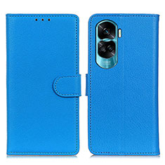 Custodia Portafoglio In Pelle Cover con Supporto A03D per Huawei Honor 90 Lite 5G Cielo Blu