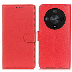 Custodia Portafoglio In Pelle Cover con Supporto A03D per Huawei Honor X9b 5G Rosso
