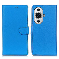 Custodia Portafoglio In Pelle Cover con Supporto A03D per Huawei Nova 11 Pro Cielo Blu