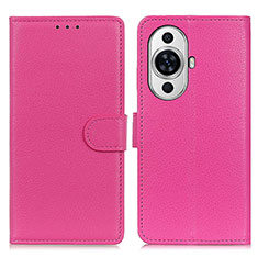 Custodia Portafoglio In Pelle Cover con Supporto A03D per Huawei Nova 11 Pro Rosa Caldo