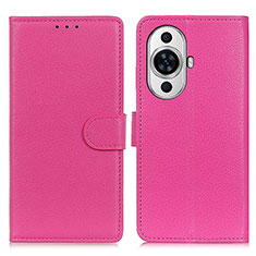 Custodia Portafoglio In Pelle Cover con Supporto A03D per Huawei Nova 11 Rosa Caldo