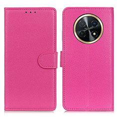Custodia Portafoglio In Pelle Cover con Supporto A03D per Huawei Nova Y91 Rosa Caldo