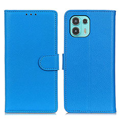 Custodia Portafoglio In Pelle Cover con Supporto A03D per Motorola Moto Edge 20 Lite 5G Cielo Blu