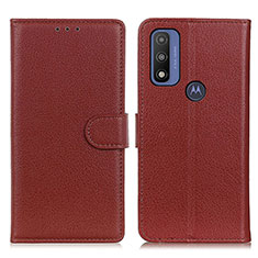 Custodia Portafoglio In Pelle Cover con Supporto A03D per Motorola Moto G Pure Marrone