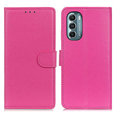 Custodia Portafoglio In Pelle Cover con Supporto A03D per Motorola Moto G Stylus (2022) 4G Rosa Caldo