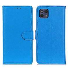 Custodia Portafoglio In Pelle Cover con Supporto A03D per Motorola Moto G50 5G Cielo Blu