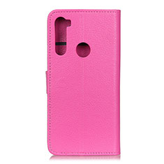 Custodia Portafoglio In Pelle Cover con Supporto A03D per Motorola Moto One Fusion Plus Rosa Caldo