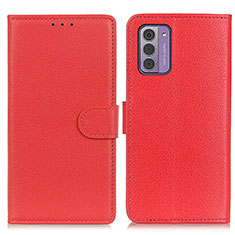 Custodia Portafoglio In Pelle Cover con Supporto A03D per Nokia G310 5G Rosso