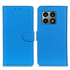 Custodia Portafoglio In Pelle Cover con Supporto A03D per OnePlus 10 Pro 5G Cielo Blu