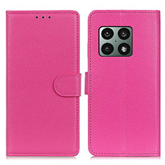 Custodia Portafoglio In Pelle Cover con Supporto A03D per OnePlus 10 Pro 5G Rosa Caldo
