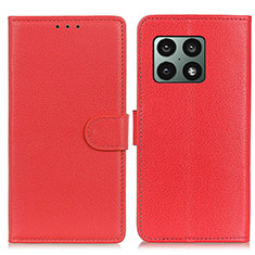 Custodia Portafoglio In Pelle Cover con Supporto A03D per OnePlus 10 Pro 5G Rosso