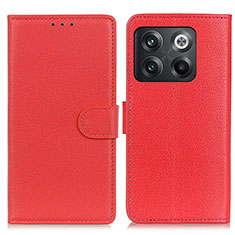 Custodia Portafoglio In Pelle Cover con Supporto A03D per OnePlus 10T 5G Rosso