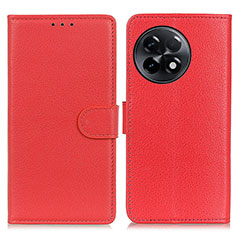 Custodia Portafoglio In Pelle Cover con Supporto A03D per OnePlus 11R 5G Rosso