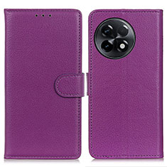 Custodia Portafoglio In Pelle Cover con Supporto A03D per OnePlus Ace 2 5G Viola