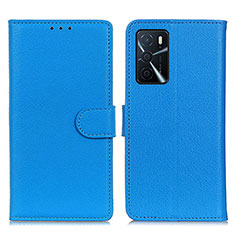 Custodia Portafoglio In Pelle Cover con Supporto A03D per Oppo A54s Cielo Blu