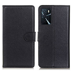 Custodia Portafoglio In Pelle Cover con Supporto A03D per Oppo A54s Nero