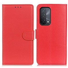 Custodia Portafoglio In Pelle Cover con Supporto A03D per Oppo A93 5G Rosso