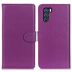 Custodia Portafoglio In Pelle Cover con Supporto A03D per Oppo K9 Pro 5G Viola