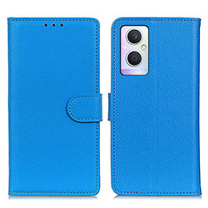 Custodia Portafoglio In Pelle Cover con Supporto A03D per Oppo Reno7 Z 5G Cielo Blu