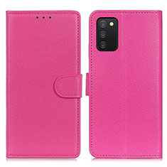 Custodia Portafoglio In Pelle Cover con Supporto A03D per Samsung Galaxy A03s Rosa Caldo