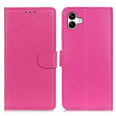 Custodia Portafoglio In Pelle Cover con Supporto A03D per Samsung Galaxy A04 4G Rosa Caldo