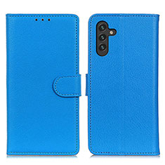 Custodia Portafoglio In Pelle Cover con Supporto A03D per Samsung Galaxy A04s Cielo Blu