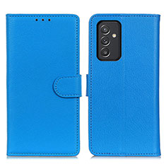 Custodia Portafoglio In Pelle Cover con Supporto A03D per Samsung Galaxy A15 LTE Cielo Blu