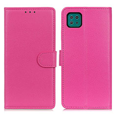 Custodia Portafoglio In Pelle Cover con Supporto A03D per Samsung Galaxy A22 5G Rosa Caldo