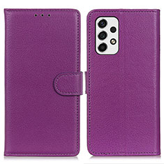 Custodia Portafoglio In Pelle Cover con Supporto A03D per Samsung Galaxy A53 5G Viola