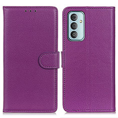 Custodia Portafoglio In Pelle Cover con Supporto A03D per Samsung Galaxy F23 5G Viola