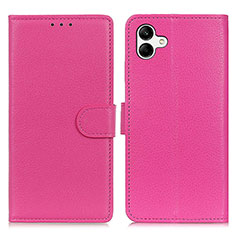 Custodia Portafoglio In Pelle Cover con Supporto A03D per Samsung Galaxy M04 Rosa Caldo