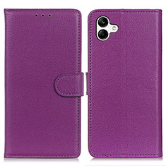Custodia Portafoglio In Pelle Cover con Supporto A03D per Samsung Galaxy M04 Viola