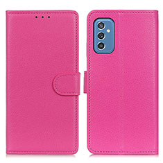 Custodia Portafoglio In Pelle Cover con Supporto A03D per Samsung Galaxy M52 5G Rosa Caldo