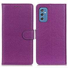 Custodia Portafoglio In Pelle Cover con Supporto A03D per Samsung Galaxy M52 5G Viola