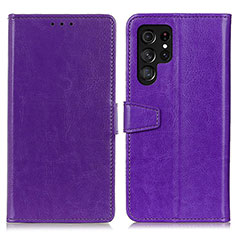 Custodia Portafoglio In Pelle Cover con Supporto A03D per Samsung Galaxy S21 Ultra 5G Viola