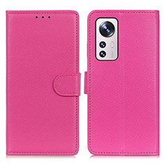 Custodia Portafoglio In Pelle Cover con Supporto A03D per Xiaomi Mi 12S 5G Rosa Caldo