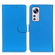 Custodia Portafoglio In Pelle Cover con Supporto A03D per Xiaomi Mi 12S Pro 5G Cielo Blu