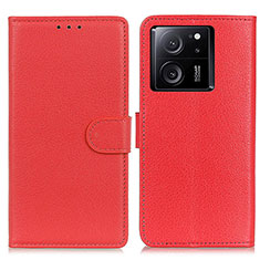 Custodia Portafoglio In Pelle Cover con Supporto A03D per Xiaomi Mi 13T 5G Rosso