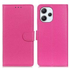 Custodia Portafoglio In Pelle Cover con Supporto A03D per Xiaomi Redmi 12 4G Rosa Caldo