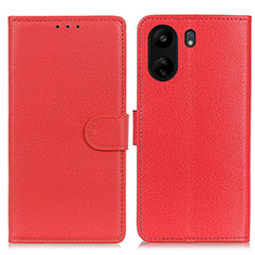 Custodia Portafoglio In Pelle Cover con Supporto A03D per Xiaomi Redmi 13C Rosso