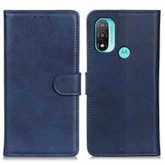 Custodia Portafoglio In Pelle Cover con Supporto A04D per Motorola Moto E40 Blu