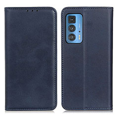 Custodia Portafoglio In Pelle Cover con Supporto A04D per Motorola Moto Edge S Pro 5G Blu