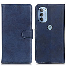 Custodia Portafoglio In Pelle Cover con Supporto A04D per Motorola Moto G31 Blu