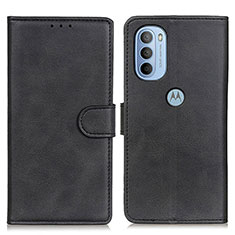 Custodia Portafoglio In Pelle Cover con Supporto A04D per Motorola Moto G41 Nero