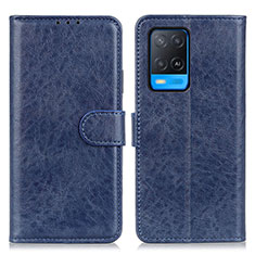 Custodia Portafoglio In Pelle Cover con Supporto A04D per Oppo A54 4G Blu