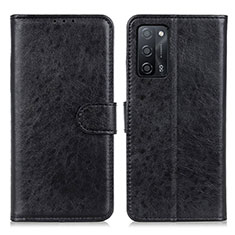 Custodia Portafoglio In Pelle Cover con Supporto A04D per Oppo A55 5G Nero